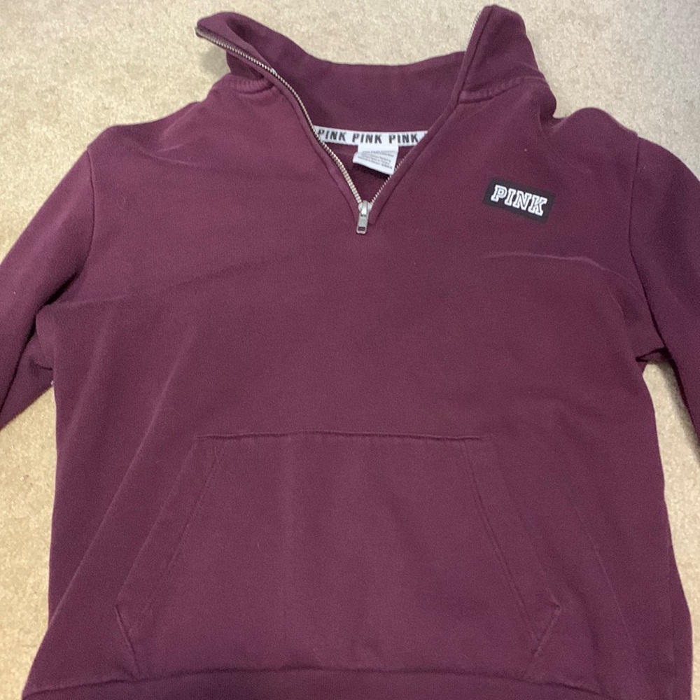 pink burgundy zip up